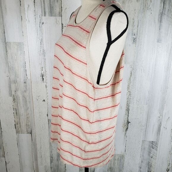Joie Linen Striped Rayson Tank Sz L - Picture 5 of 11